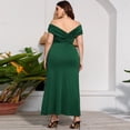 thumbnail image 4 of Robes de Cocktail d'Été pour Femmes Grande Taille à Col en V, Robe Maxi de Soirée, 4 of 6
