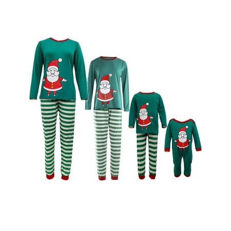 

Gwiyeopda Family Matching Christmas Pajamas Set Santa Claus Long Sleeve Sleepsuit Nightwear