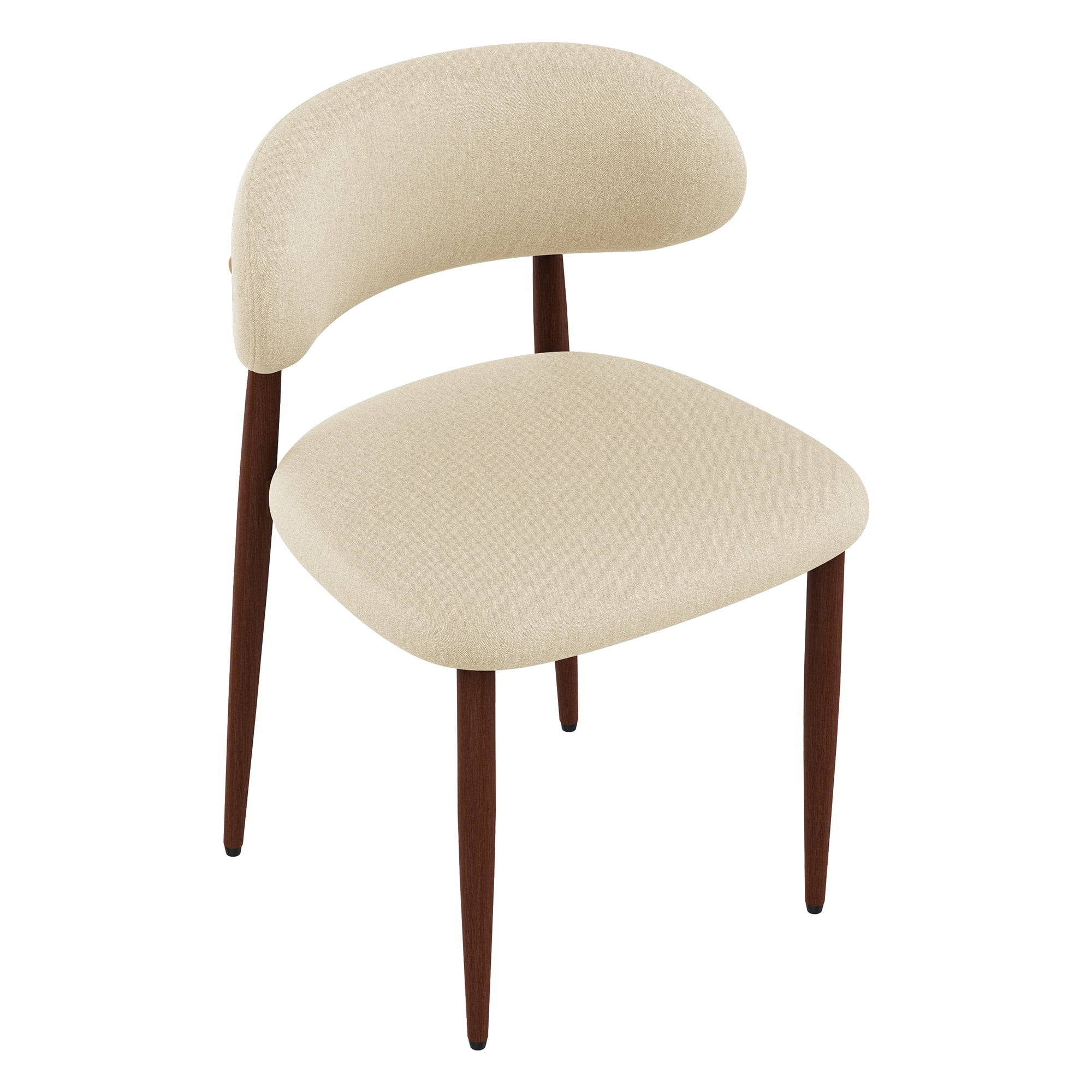 Dining Chairs Set Of 4, Chenille Fabric Cushioned Dining Chair, Carbon Steel Chair Leg Bracket With Wooden Veneer, Suitable For Commercial And Family Restaurants