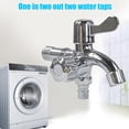 thumbnail image 2 of POINTERTECK Single-Inlet 2-Outlet Washing Machine Tap Home 4 Points 6 Points Long 3-Way Tap Copper Taps, 2 of 6
