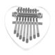 thumbnail image 1 of Heart Shape Thumb Piano Made By Single Board High-Quality Wood Mahogany Musical Instrument Finger Musical Instrument Gift heqiyong LED, 1 of 2