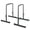 Black 43, variant on Heavy Duty Power Tower Dip Station Pull Up Bar Stand with Adjustable Height for Home Gym, 550 LBS Capacity Steel Frame, Black