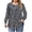 Navy, variant on QQAMB Shirts for Women Plus Size Fall Dressy Casual Blouses Trendy Pleated Floral Printed Long Sleeve Tunic Tops