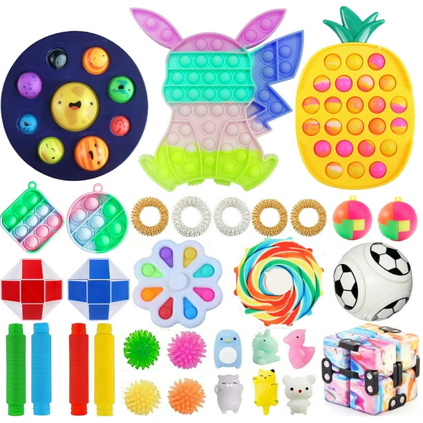 32 Pcs Fidget Toys Pack Set Pop Fidgets Toy Sets Packs, Fidget Toys Pack Stress Relief and Anti