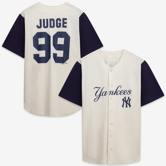 Men's Profile Cream/Navy New York Yankees Big & Tall Two-Color Fashion Jersey