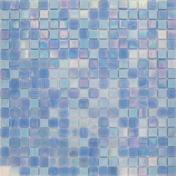 Apollo Tile Mingles 11.6 in. x 11.6 in. Glossy Sky Blue Glass Mosaic Wall and Floor Tile (18.69 sq. ft./case) (20-pack)