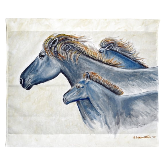 Betsy Drake Interiors Wild Horses Wall Hanging 24x30