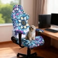thumbnail image 2 of TSOVTHRID Blue Boho Mandala Floral Print 4 PCS Gaming Chair Covers Slipcovers Stretchy Gaming Chair Cover Set Anti-Dust Office Desk Chair Cover with Armrest Covers, 2 of 7
