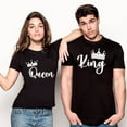 thumbnail image 5 of King and Queen Matching Shirts His Her Couples Shirt Men's Women T-Shirts Set Valentine's Day Birth Days., 5 of 10