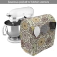 thumbnail image 2 of Floral Stand Mixer Cover, Vintage Abstract Flowers Dots and Circles Rhythmic Pattern, Kitchen Appliance Organizer Bag Cover with Pockets, 5 Quarts, Eggshell and Multicolor, by Ambesonne, 2 of 4