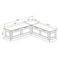 thumbnail image 3 of Riverbay Furniture 2 Piece Cottage Wood Storage Dining Table Set, White, 3 of 20