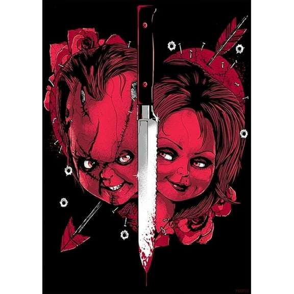 Chucky Diamond Art Painting Kits for Adults - Round Full Drill Diamond Dots Paintings for Beginners, Gem Art Painting Kits DIY Crafts Project Kits 12x16inch