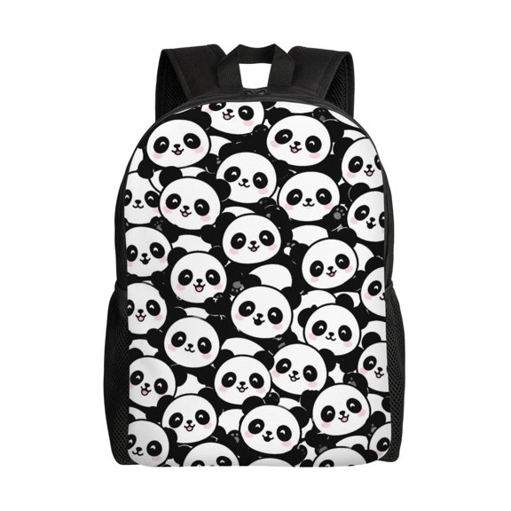 Cute Kawaii Panda Backpack Full Front Print Travel Laptop Bag for Men and Women