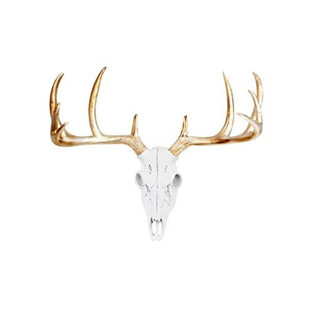 Wall Mini White Gold Antler Faux Deer Skull 16 Inch Taxidermy Animal Head Decor Handmade Farmhouse Com - Faux Animal Skull Wall Decor Wall Mini White Gold Antler Faux Deer Skull 16 Inch Taxidermy Animal Head Decor Handmade Farmhouse Com - Faux Animal Skull Wall Decor