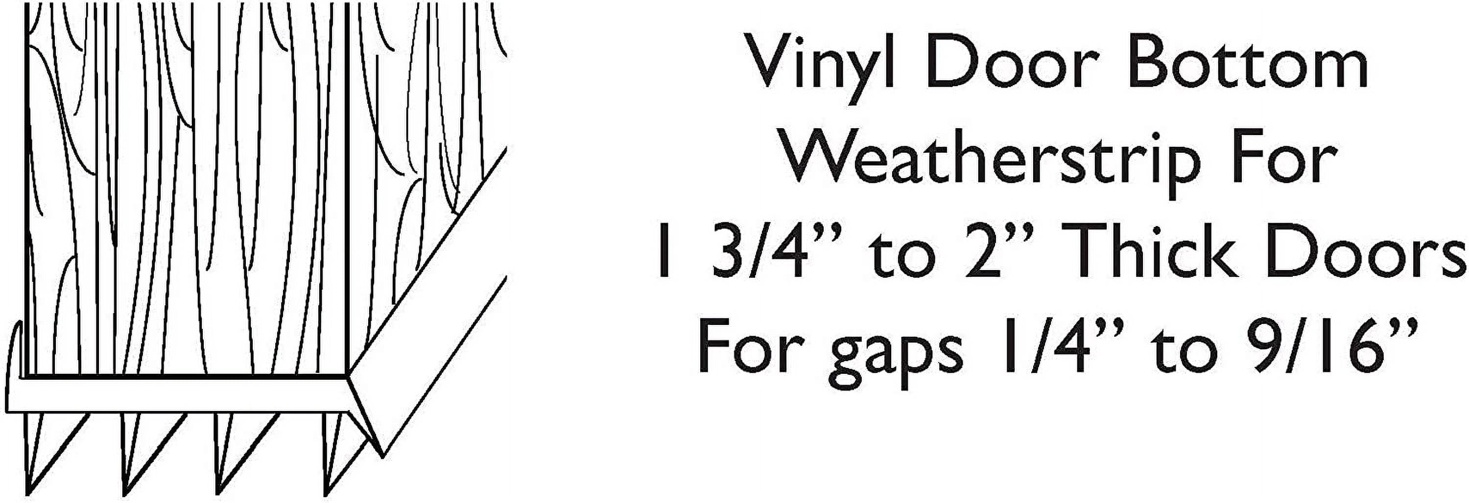 3 FT - White Vinyl Door Bottom Weatherstrip for 1 3/4" - 2" Thick Doors.