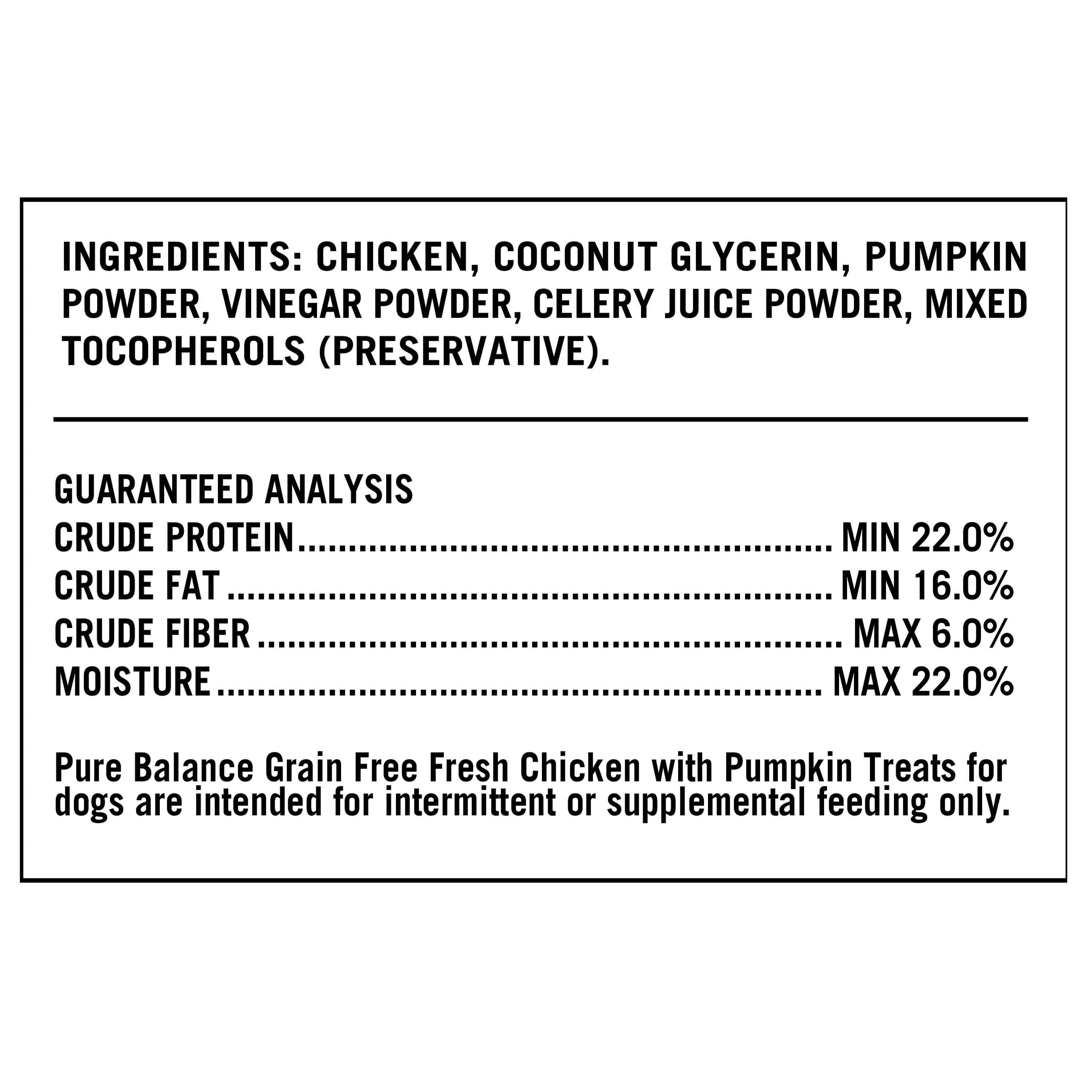 Pure Balance Fresh Chicken & Pumpkin Flavor Natural Chews for Dogs, 8 oz