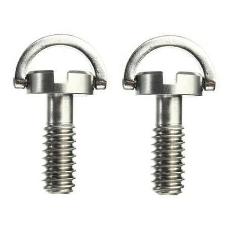 

2PCS Longer Shaft Steel Flat Head D Shaft D-ring 1/4 Mounting Screw Screws Adapter Tripod Quick Release Camera Flathead Slot Scr