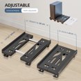 thumbnail image 2 of TYPPKMM Adjustable Mobile PC Tower Stand with Wheels Under Desk CPU Holder Rolling Computer Host Stand for Home Office Adjustable Width, 2 of 6