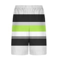 thumbnail image 6 of UVEASISHA Men's Swim Trunks with Compression Liner Color Block Stripe 2-In-1 Board Shorts Elastic Drawstring Quick Dry Shorts for Trendy Summer Streetwear Gray XXL, 6 of 7