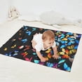 thumbnail image 2 of Black Blue Yellow Butterfly Pattern Blanket,Comfortable Soft Flannel Throw Blanket,All Season,Warm Lightweight Blankets for Sofa Bed Couch Living Room Chair,30"x40", 2 of 4