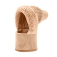 thumbnail image 5 of Bibifish Womens Scarf Hat One Piece Rib Knit Pattern Winter Warm Fleece Lined Scarf Hat Thermal Knitted One Piece Hat And Neck Warmer, 5 of 5
