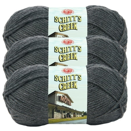 UPC: 0842093133629 | Lion Brand Yarn Schitt s Creek Yarn Finding David Medium Acrylic Gray Yarn 3-Pack