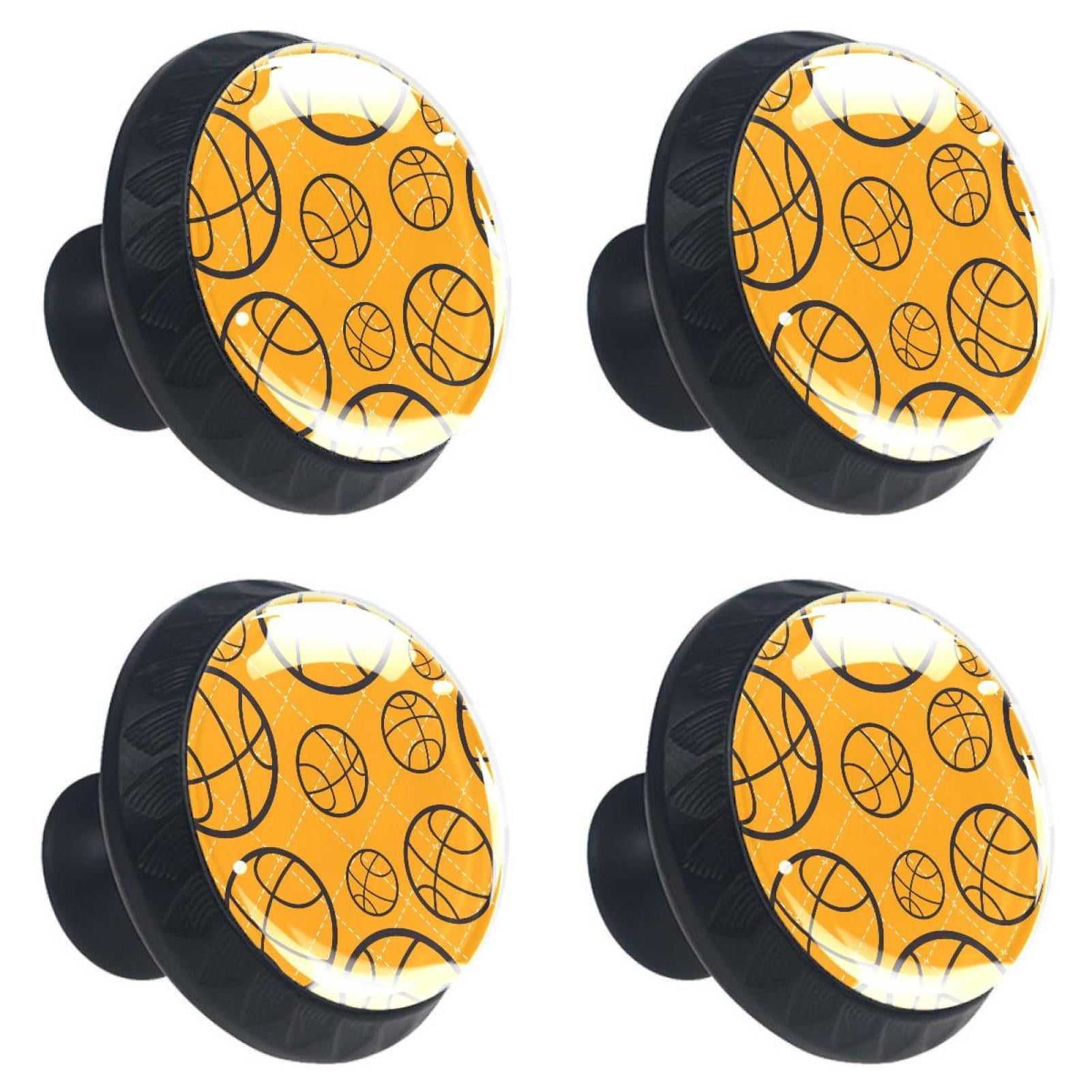 4 Pcs Basketball Sport Knobs for Kitchen Cupboard Dresser