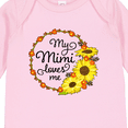 thumbnail image 4 of Inktastic My Mimi Loves Me with Sunflower Wreath Boys or Girls Long Sleeve Baby Bodysuit, 4 of 5