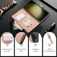 thumbnail image 6 of Dteck Case for Samsung Galaxy S25 Ultra, Magnetic Closure PU Leather Zipper Wallet Case Card Slot Heavy-Duty Protector Phone Cover, Rosegold, 6 of 8