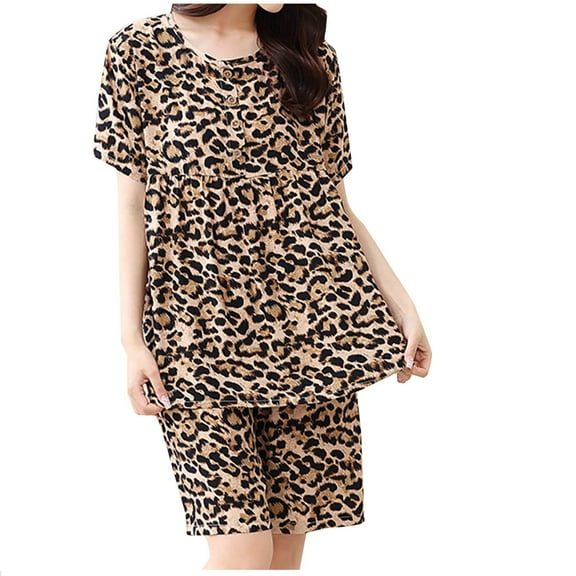 Sdeycui Women's Short Plus Size Pajama Sets, 2 Piece Y2K Summer Sleep Set Henley Neck Shorts With Pockets Ladies Pjs Set