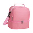 thumbnail image 4 of Bolsa de almuerzo aislada perfecl de doble capa gran capacidad para adultos Rosa, 4 of 8