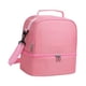thumbnail image 4 of Bolsa de almuerzo térmica de dos pisos, reutilizable, de gran capacidad, práctica Rosa, 4 of 9