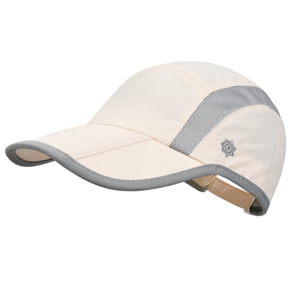 Solaris Unstructured Foldable Baseball Cap, UPF 50 Waterproof Breathable Sun Hat for Men Women, Reflective Adjustable Sport Hat for Outdoor Hiking Running Fishing