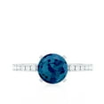 thumbnail image 4 of Rosec Jewels Natural London Blue Topaz Solitaire Engagement Ring - 7 mm - Blue Topaz Diamond Ring - AAA Grade - With Jewelry Box, 14K White Gold, US 13.00, 4 of 9