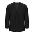 thumbnail image 7 of Women's Lightweight Open Front Cardigan Long Sleeve Solid Color Tops Casual Soft Drape Cardigan with Pockets, 7 of 7