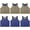 Khaki/Navy, variant on YOUI-GIFTS 6 PCS Reversible Pinnies Basketball Soccer Training Vest Double Sided Mesh Jerseys for Adult