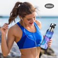thumbnail image 6 of 600ml Vacuum Insulated Sports Water Bottle with Foldable Straw Stainless Steel Portable Thermos Cup Blue and Purple Background, 6 of 7