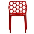 thumbnail image 3 of Modern Dynamic Dining Chair, Set of 4 - Transparent Red, 3 of 7