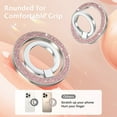 thumbnail image 5 of VENINGO Magnetic Phone Ring Holder for Mag-safe, Cute Glitter Magnet Finger Ring Grip Stand Holder, Fit for iPhone 16 15 14 13 12, Pro, Pro Max, Plus, Mag-safe Accessories, Pink, 5 of 9