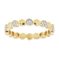 thumbnail image 5 of 14kt Yellow Gold 1/7ct. Diamonds Geometric Eternity Wedding Band Ring, 5 of 6