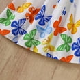 thumbnail image 6 of Vividxx Girls Dresses Summer Casual Sleeveless Bowknot Strap Floral Print Dress For Toddler Kids Age 2-7 Playground School Outdoor Daily Wear O-Neck Trendy Sundress, 6 of 8
