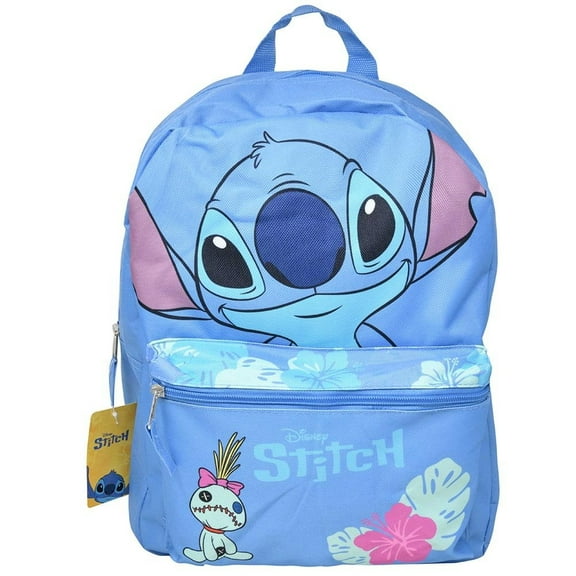 Blue Lilo and Stitch Nylon School Backpack 16" Bookbag for Girls & Boys