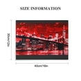 thumbnail image 3 of ARISTURING  New York City Wall Art Canvas Black and White Red Brooklyn Bridge Night Skyline Picture Photo Prints Modern Cityscape Poster Painting 16x12in, 3 of 6