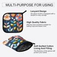 thumbnail image 3 of Yayeee Oven Mitts and Pot Holder Set of 2 Heat Resistant Kitchen Gloves Baking Hot Pad, Simple Floral, 3 of 5