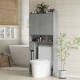 thumbnail image 2 of HOMCOM Over the Toilet Storage Cabinet, Above Toilet Storage Cabinet, Grey, 2 of 10