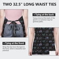 thumbnail image 4 of Neon Controllers Games Symbols Black Apron-Garden Aprons for Women with Pockets-Cotton Linen Waterproof Kitchen Cooking Gardening Aprons Adjustable for Kitchen,Cooking,BBQ and Salon 33x27 Inch, 4 of 4