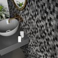 thumbnail image 4 of 25-Sheet Self Adhesive Backsplash, Marble Design 3D Wall Panels, Kitchen Backsplash Bathroom Wall Tile (Black&White,20*20cm), 4 of 9