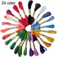 thumbnail image 1 of HEVIRGO 24/50/100Pcs Embroidery Thread Cross Stitch Cotton DIY Floss Skeins Sewing Tools, 1 of 10