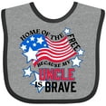 thumbnail image 3 of Inktastic Home of the Free Because My Uncle is Brave Boys or Girls Baby Bib, 3 of 4