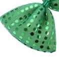 thumbnail image 4 of Fashionable Sequin Bow Tie for Men and Women Adjustable Pre Tied for St Patrick's Set Green, 4 of 6